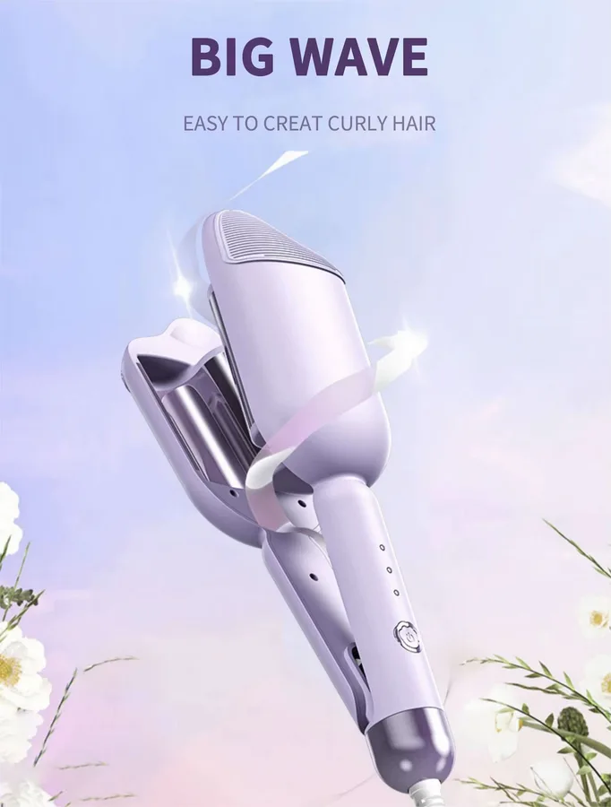 OEM Professional Electric Ceramic Curling Iron Fast Heating Temperature Control LED Display Portable Design Household Hotel Use