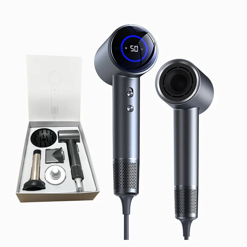 Professional Lightweight High-Speed Negative Ion Hair Dryer Magnetic Nozzle Fast Electric Ionic Concentrator for Household Hotel