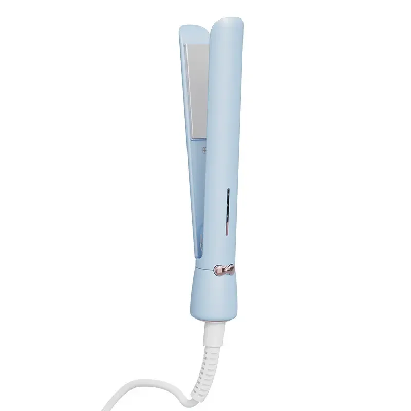 PTC Fast Heat Professional Negative Ion Titanium Hair Straightener with LCD Display Electric Household Use Gift Box Included
