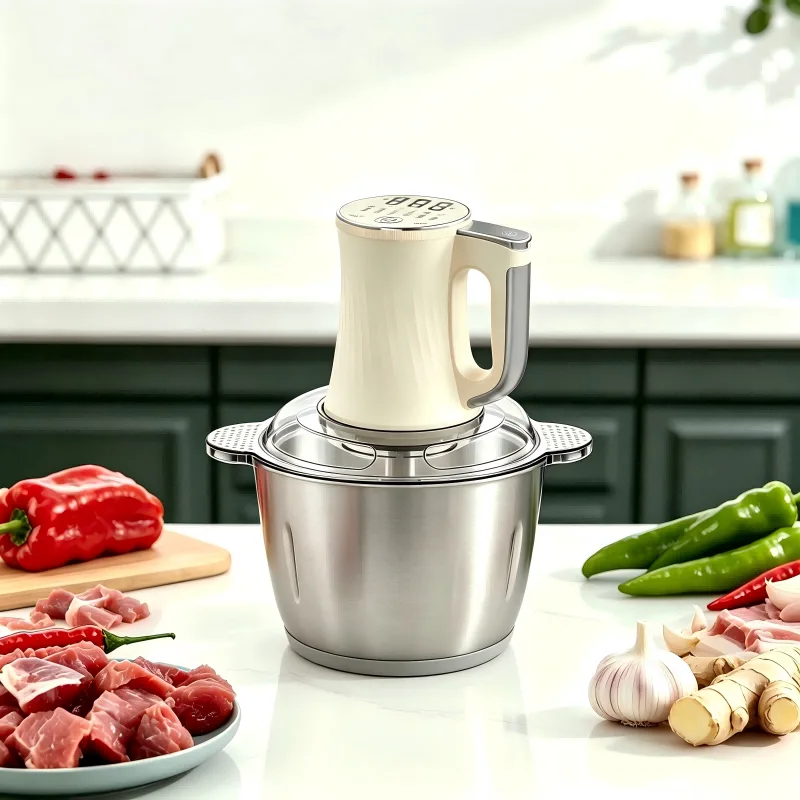 Smart Multifunctional Food Processor Digital Touch Screen 2L 3L 5L Glass Electric Vegetable Chopper Meat Grinders For Home Use