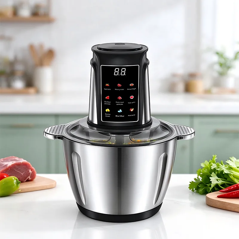 Smart Multifunctional Food Processor Digital Touch Screen 2L 3L Glass Electric Vegetable Chopper Meat Grinders For Home Use