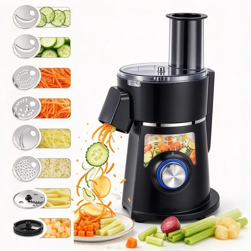 Fruit Salad Set Maker Machines Multifunction 8 In 1 New Automatic Food Vegetable Electric Chopped Salad Maker Machine