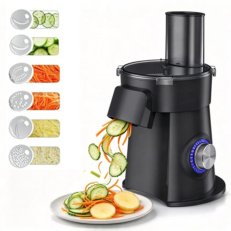 Vegetable Salad Cutter Siccors Best Electric Salad Maker Rotary Drum Shredder 500W Easy Stainless Professional Salad Maker