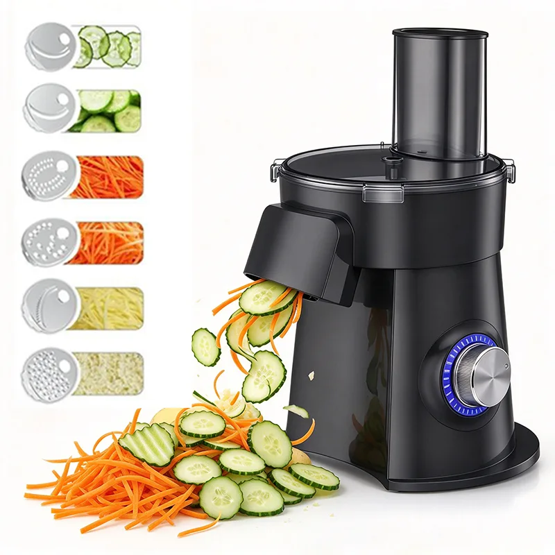 Vegetable Cutter Disc Blade Julienne Grater Automatic Stainless Steel Multifunctional Electric Vegetable Cutter Machine For Home