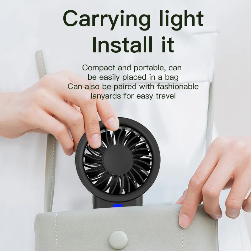 Custom Logo High Speed Portable Rechargeable USB Solar Plastic Mini Handheld Fan for Outdoor & Hotel Use Portable Fan