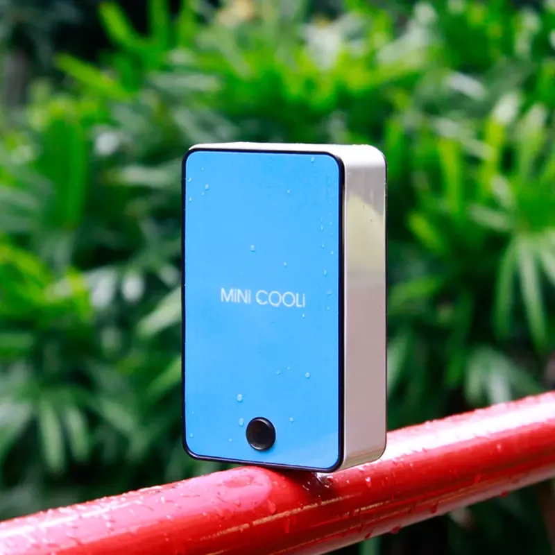 Portable Mini Handheld Rechargeable Metal Outdoor & Hotel Use Smart Control Blows Cold Air Fans