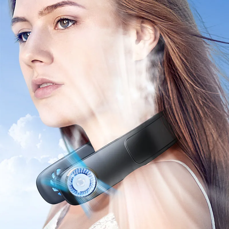 Portable Bladeless Personal USB Mini Electric Wearable Wireless Neck Hanging Air Conditioning Fan