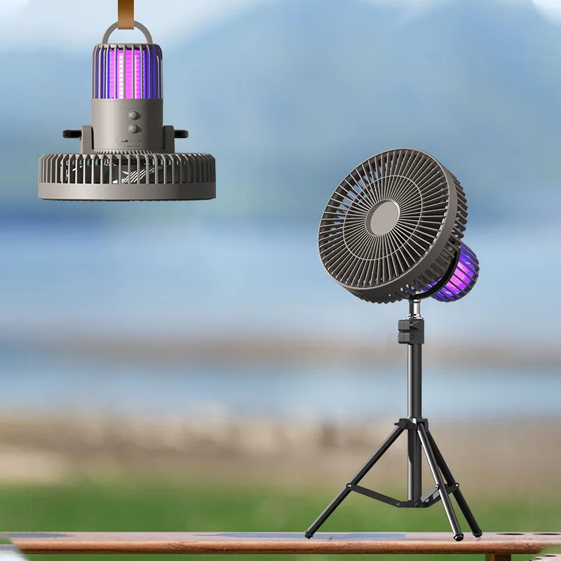 Multifunctional Outdoor Rechargeable Small Mosquito Repellent Ceiling Fan for Tent