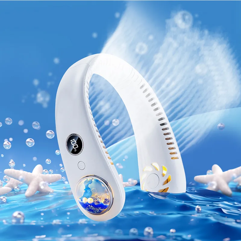 Wholesale Kids Bladeless Wearable Neck Fan Portable Battery Powered 3-Speed with 8h Runtime for Car & Household Use