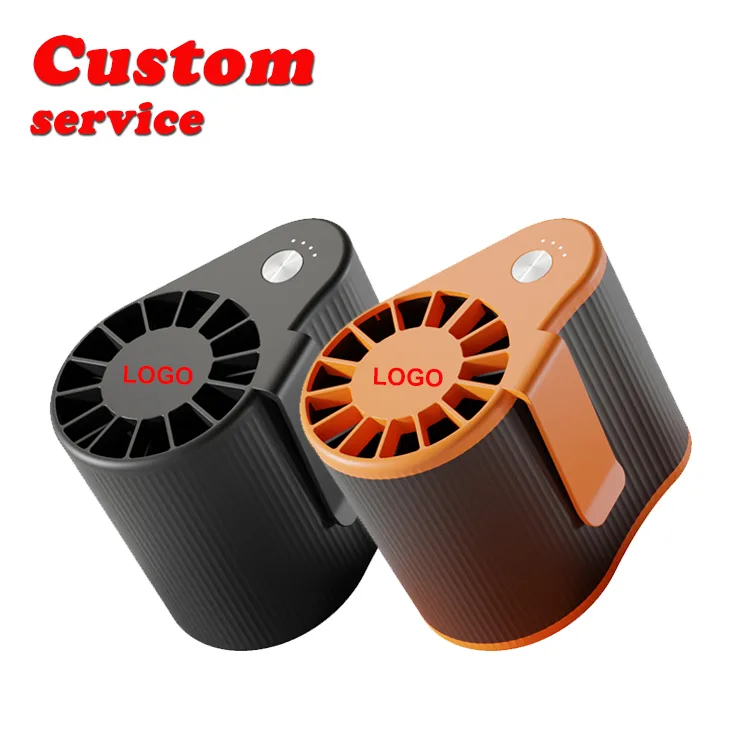 Custom Mini USB Rechargeable Electric Air Cooling Waist Clip Fan Portable Hanging Neck Fans for Car Use Three Options Factory