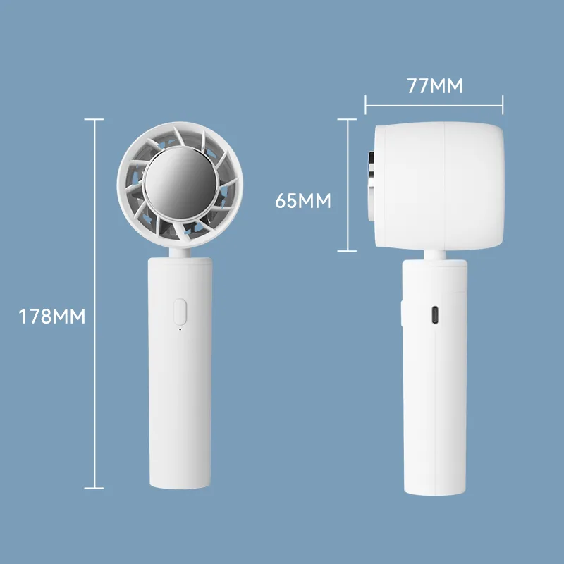 1200mAh Portable Usb Rechargeable Mini Ventilador Air Cooler Hand Held Electric Small Handheld Mini Fan with logo