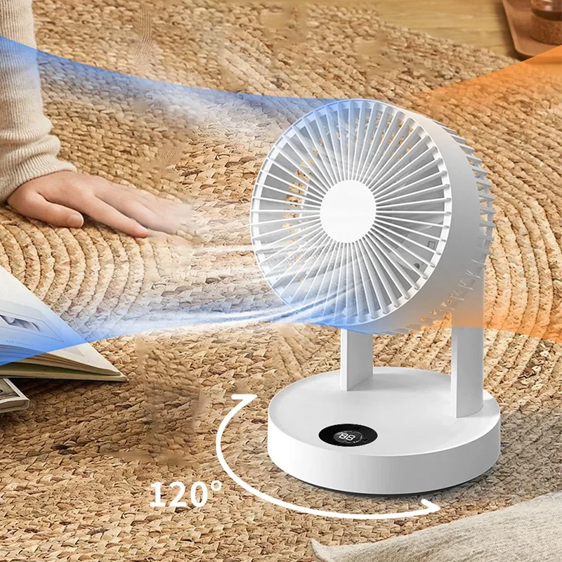 Multifunctional Circulator Fan Wireless  Digital Display Portable Home Desktop Air Circulator Cooling Fan with Remote Control