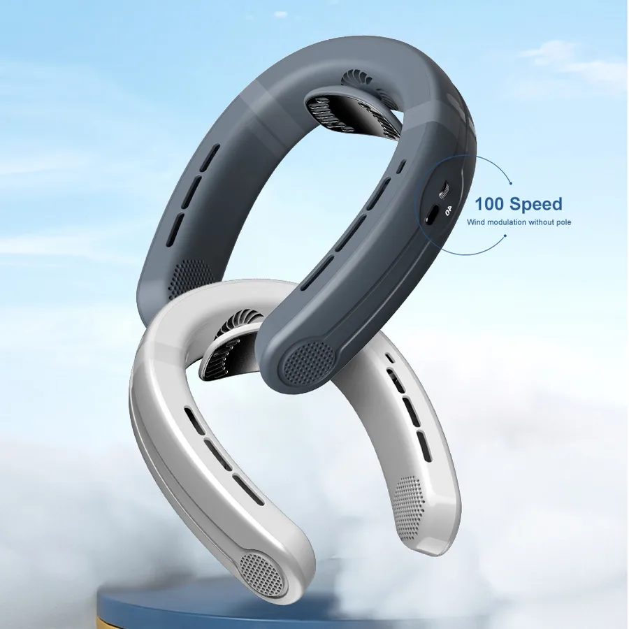 Lightweight Neck Fan 100 Speed Infinite Adjustable Wind 4000mAh Super Endurance 3D Ice Neck Support Fan