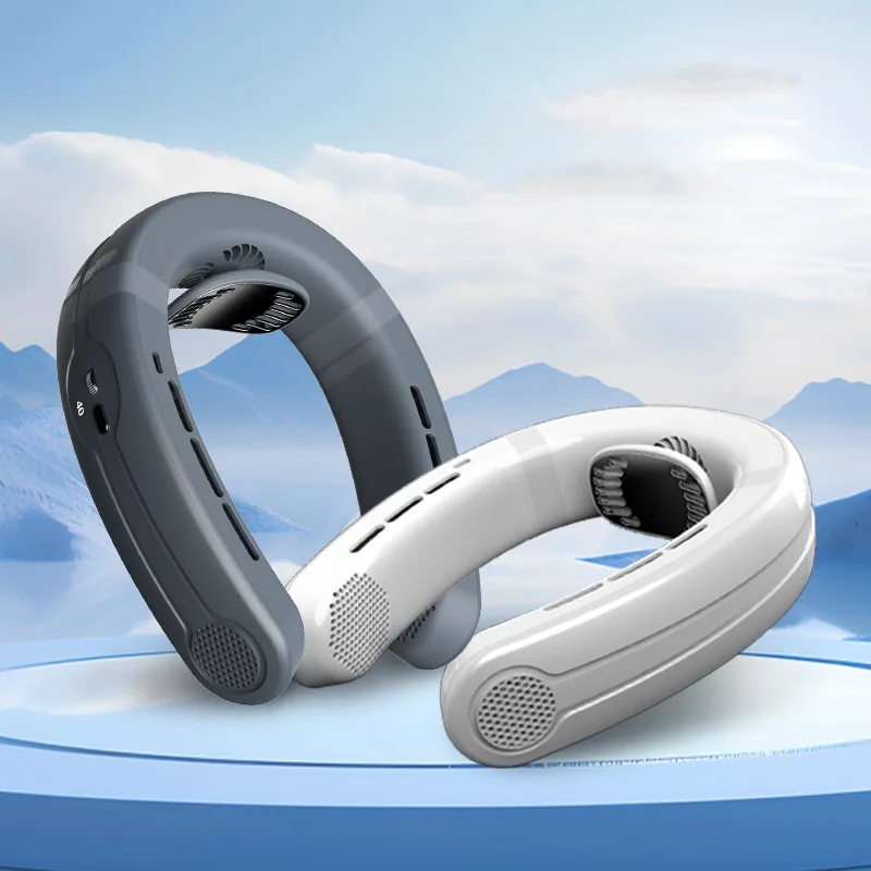 Refrigeration air Conditioning Ice Neck Small Fan Leafless Portable Neck Fan with Cooling Plate