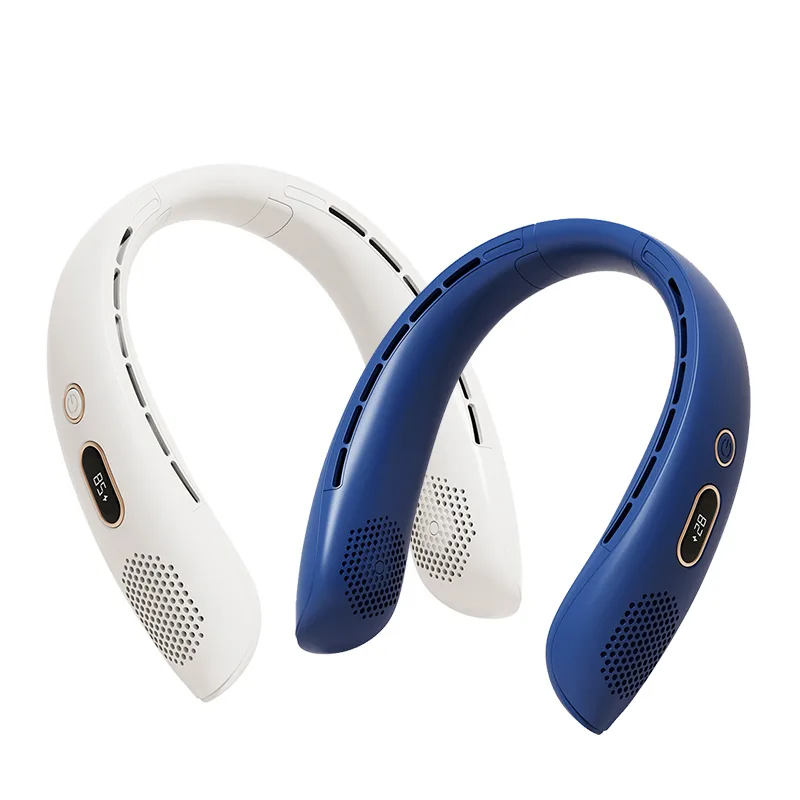 Neck Fan with Cooling Plate Rechargeable Battery Powered Headphone Design Portable Wearable Mini USB Fan