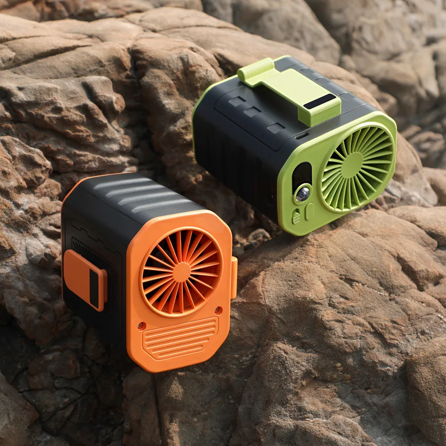 Rechargeable Portable Outdoor Workers and Outdoor Sports Waist Fan Private Waist Hanging Fan with 6000mah Power Bank Fan