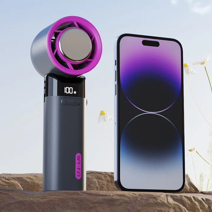 Customizable Personalised Logo 3000mAh Hand Fans Mini Portable Fan Mini Handheld Bulk USB Electric Fan with Digital Words