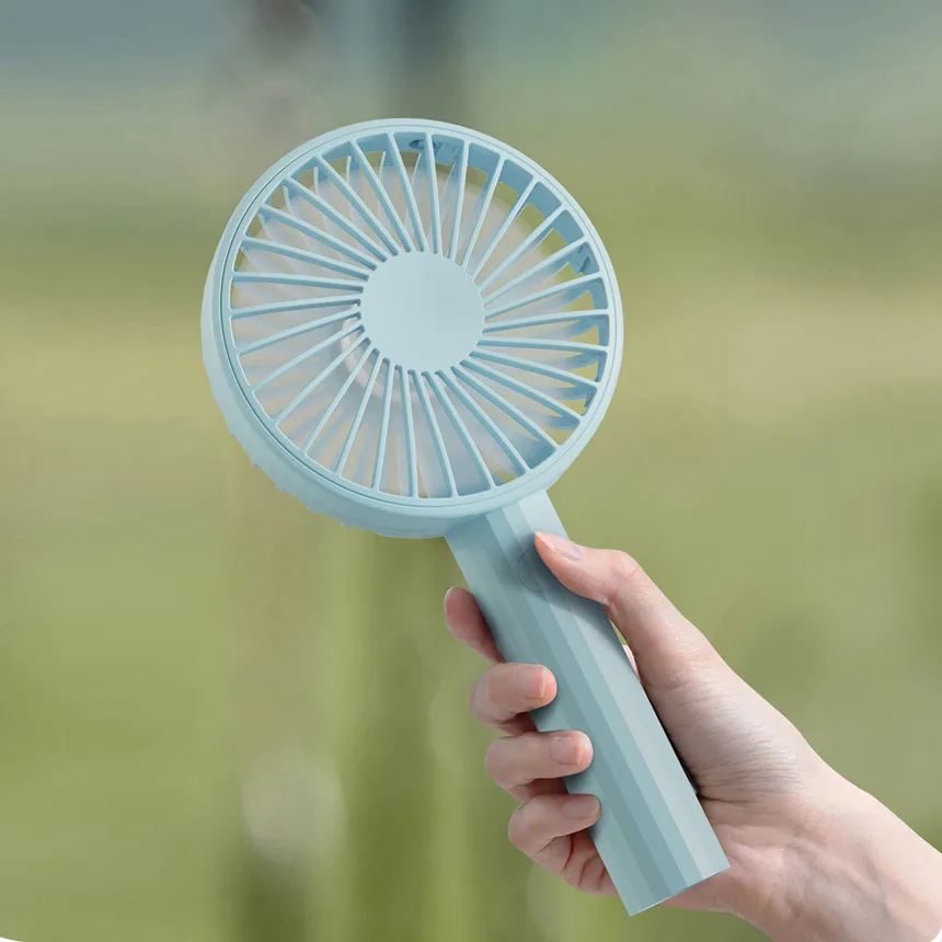 Customized Best Gift 2024 USB Portable Cooling Fan 2000mAh Rechargeable Mini Handheld Fan Three-Speed Battery Brushless Motor