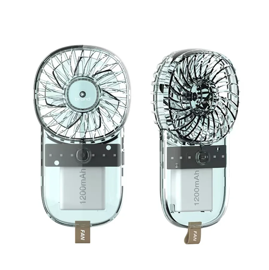 Wholesale Newly Designed Foldable Desktop Mini Hand Fan Ultra-thin Transparent Handheld Fan for Travel Camping