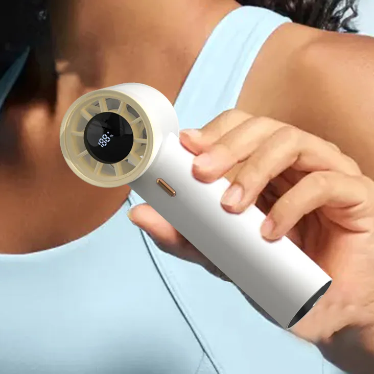 Electric Fan Portable Mini Handheld Fan Freezing Portable Hand Fan Ice Pack Hand for Desktop Outdoor Rechargeable Fan