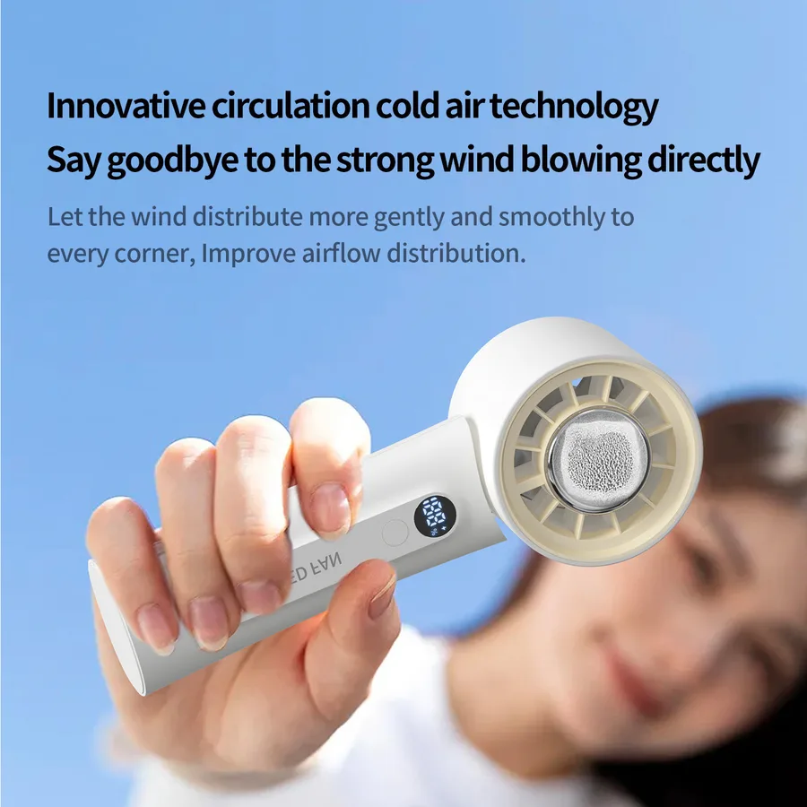 Portable Ice Cooling Fan Battery Operated Handheld Air Conditioner Handheld Fan Handheld Fan Usb Rechargeable