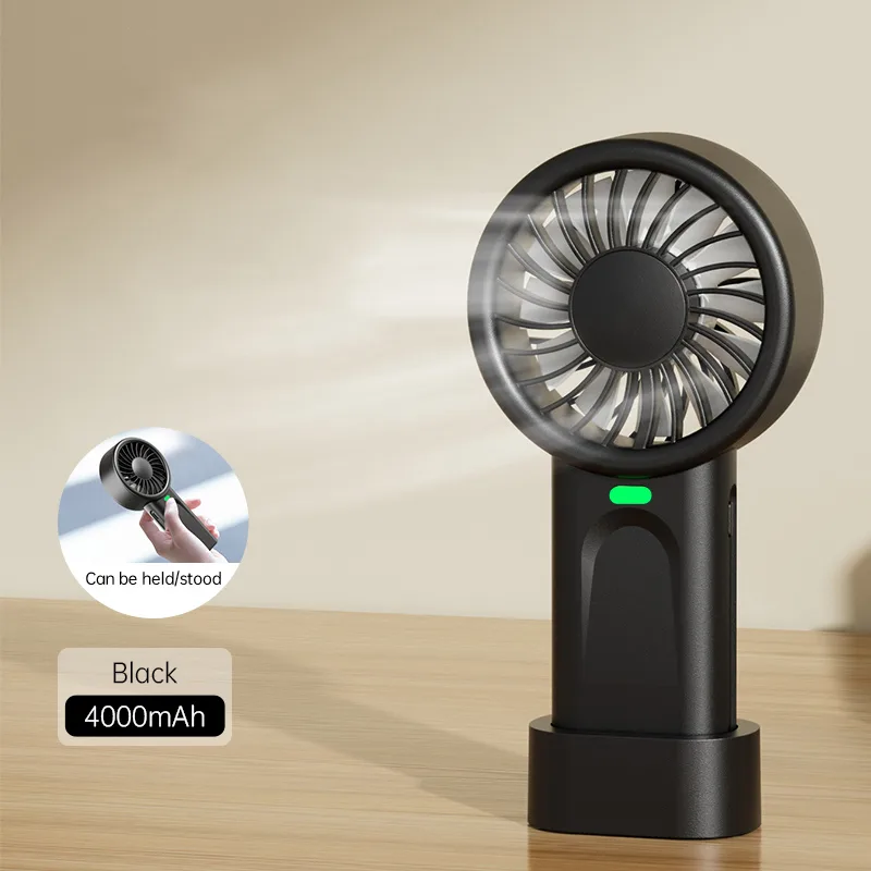 Mini Handheld Fan 4000mAh Battery Operated Small Personal Portable Speed Adjustable USB Rechargeable Eyelash Fan