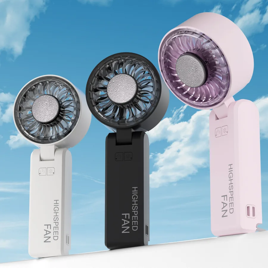 Portable Mini Handheld Personal Cooling Fans Multifunctional Pocket Fans Three Wind for Students Household Use Customizable
