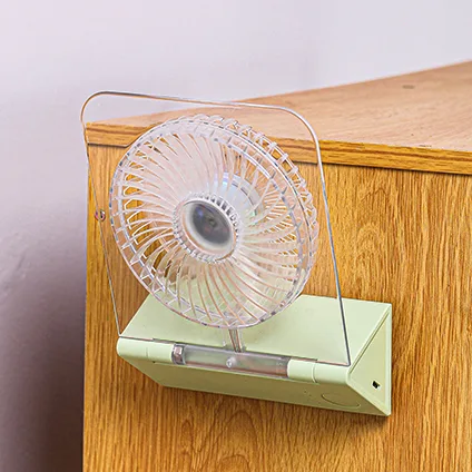 Custom Logo Ultra-Thin Portable Desktop Fan Wall-Mounted and Rechargeable for Office Hotel RV Outdoor Use Spanish Operable