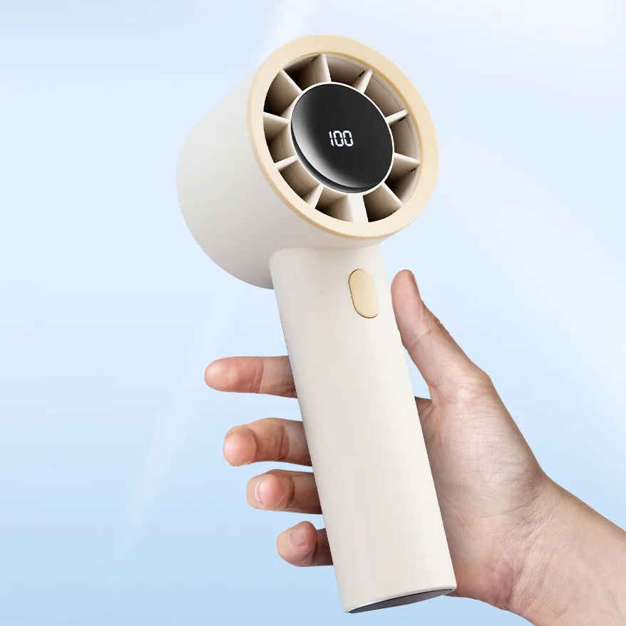 1200mAh Intelligent HD Digital Display Portable & Wearable Mini Handheld Fan Mini Fan Portable Cooling Handy Fan