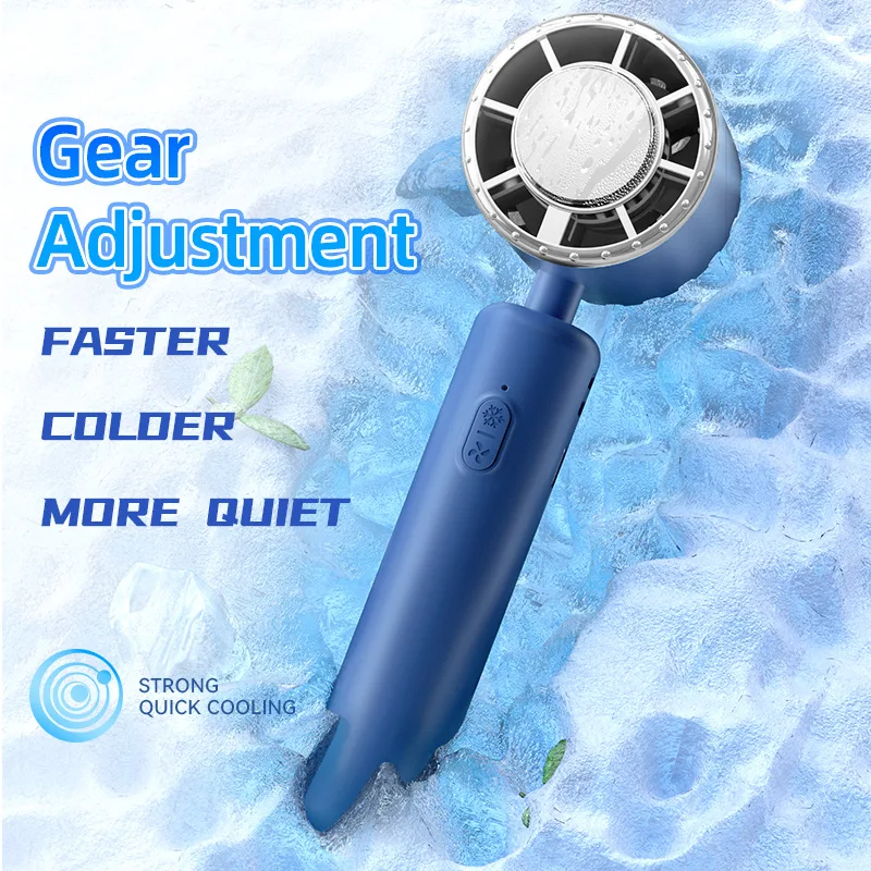Hot Sale Usb Rechargeable Student Desktop Ultra-long Life Refrigeration Handheld Small Fan Digital Display High Speed Fan