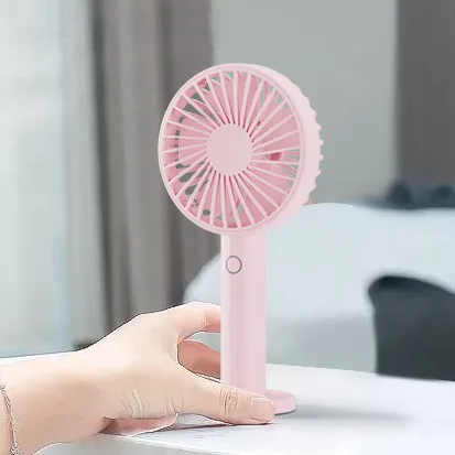 WYWD 2000mAh Battery Powered Mini Air Cooler Cute Handheld Fan Three Wind Speed Control USB Rechargeable Car Outdoor Use Plastic