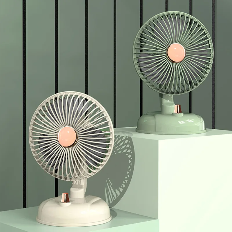 Desktop Smart Electric Cooling Fan Three-Speed USB/Battery Operated Plastic English for Home Hotel RV & Outdoor Use