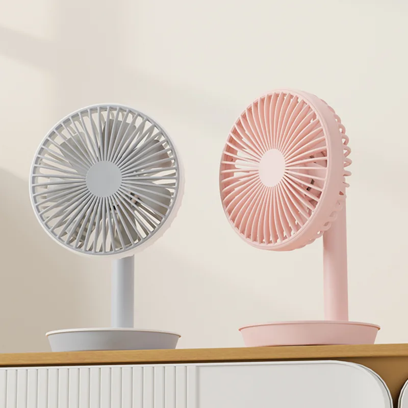 Rechargeable Mini Desktop USB Table Fan Portable Wide Angle Oscillating Mechanical Battery Power