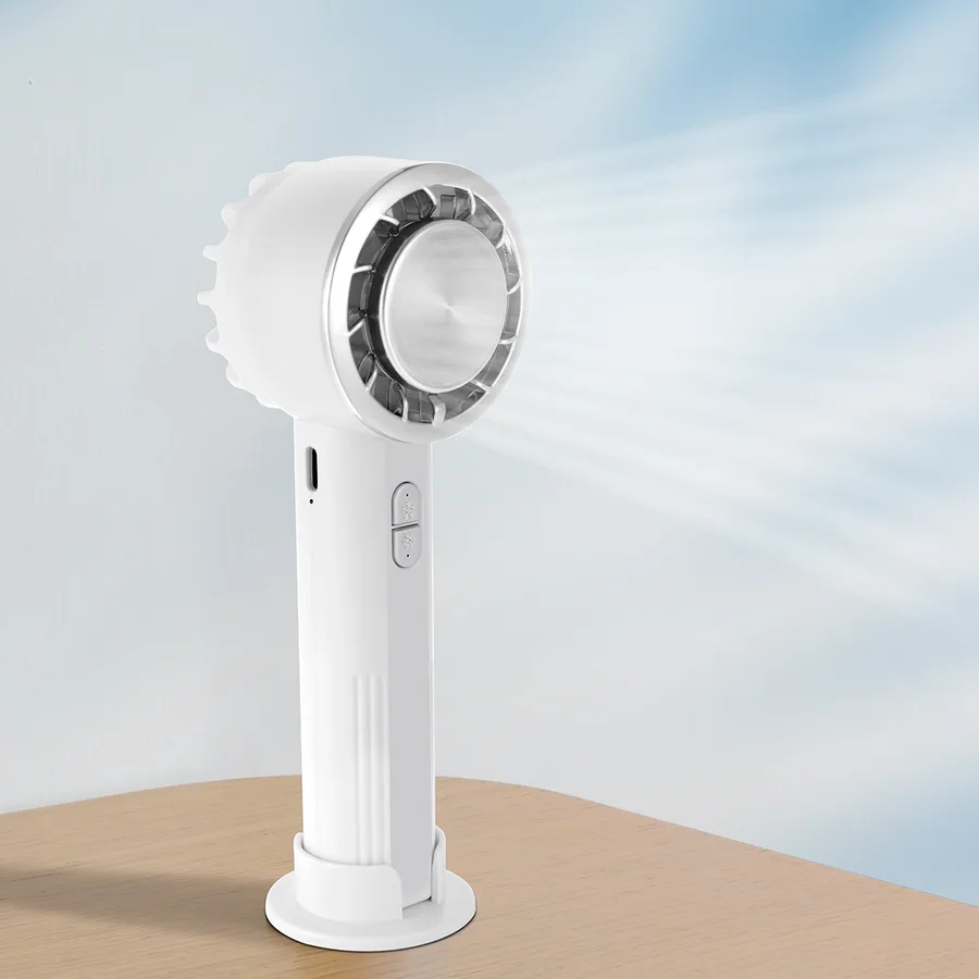 Handheld Cooling Fan Portable Air Conditioner Ice Fan Blows Cold Air Fan With Ice Compress Refrigerating Pad
