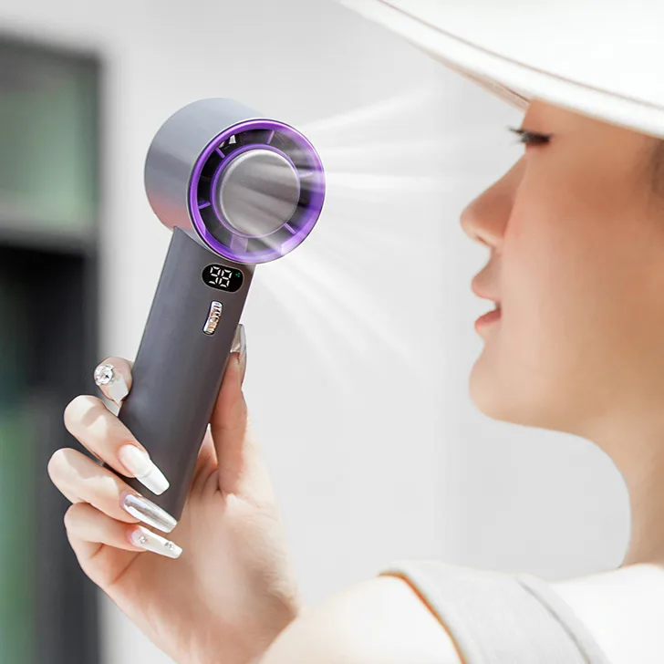 Good Quality Slide Switch 100 Gears Endless Adjustment Office Refrigeration Fan Intelligent 3000mAh Rechargeable Air Cooling Fan