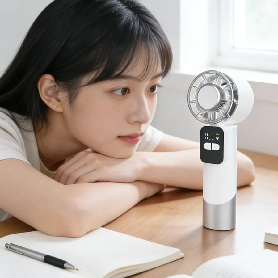 11000rpm Electric Rechargeable Portable Mini Fan 3000mAh High Quality USB Handheld with 5 Blades for Car Hotel & Household Use