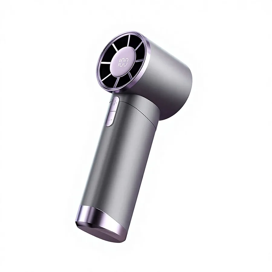 Outdoor Use USB Rechargeable 5V Three-Speed Mini Portable Handheld Eco-Friendly Plastic Air Cooling Fan with English Display