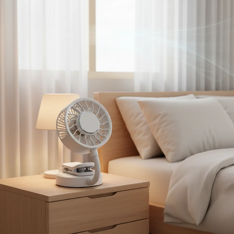 Multi-Use Foldable Mini Magnetic Handheld Rechargeable Cooling Fan with Clip USB for Car Office Household Hotel