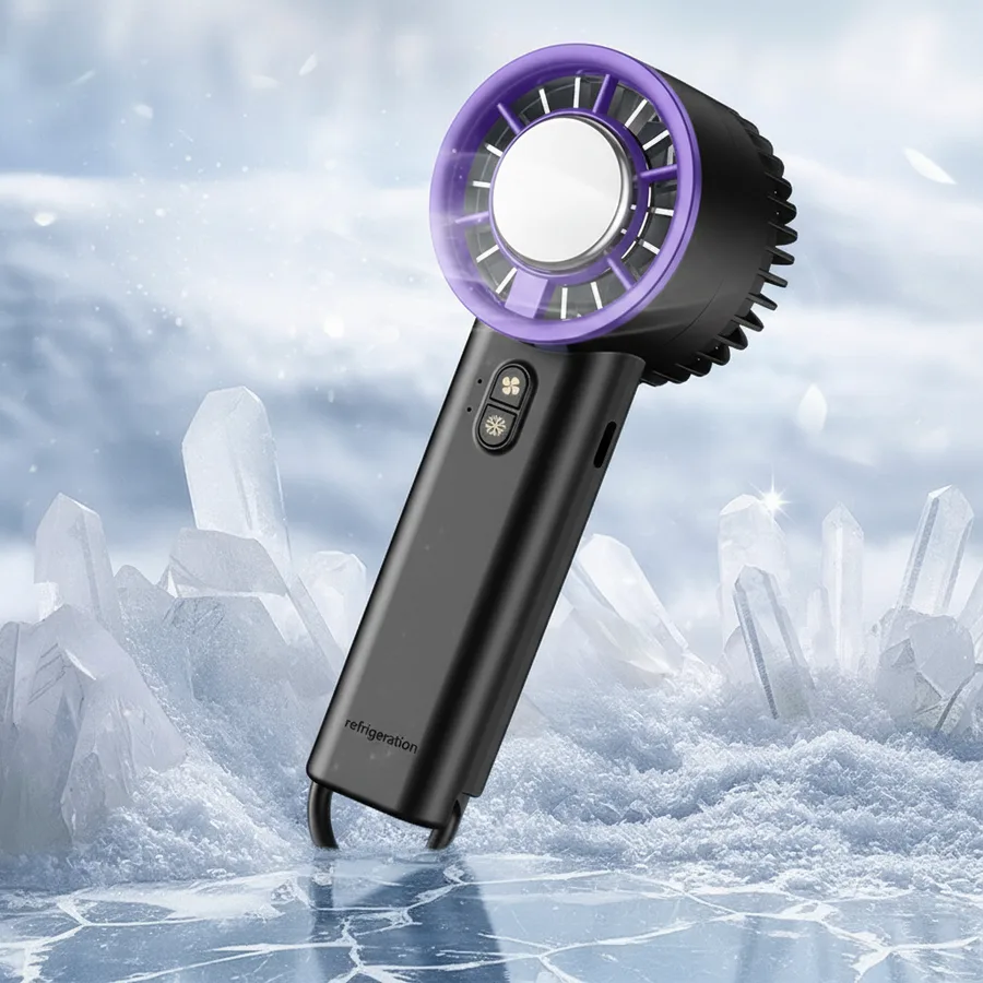 Rechargeable Mini Portable Handheld Bladeless Air Cooling Fan with Light 5V Battery Eco-Friendly Lazy Fan