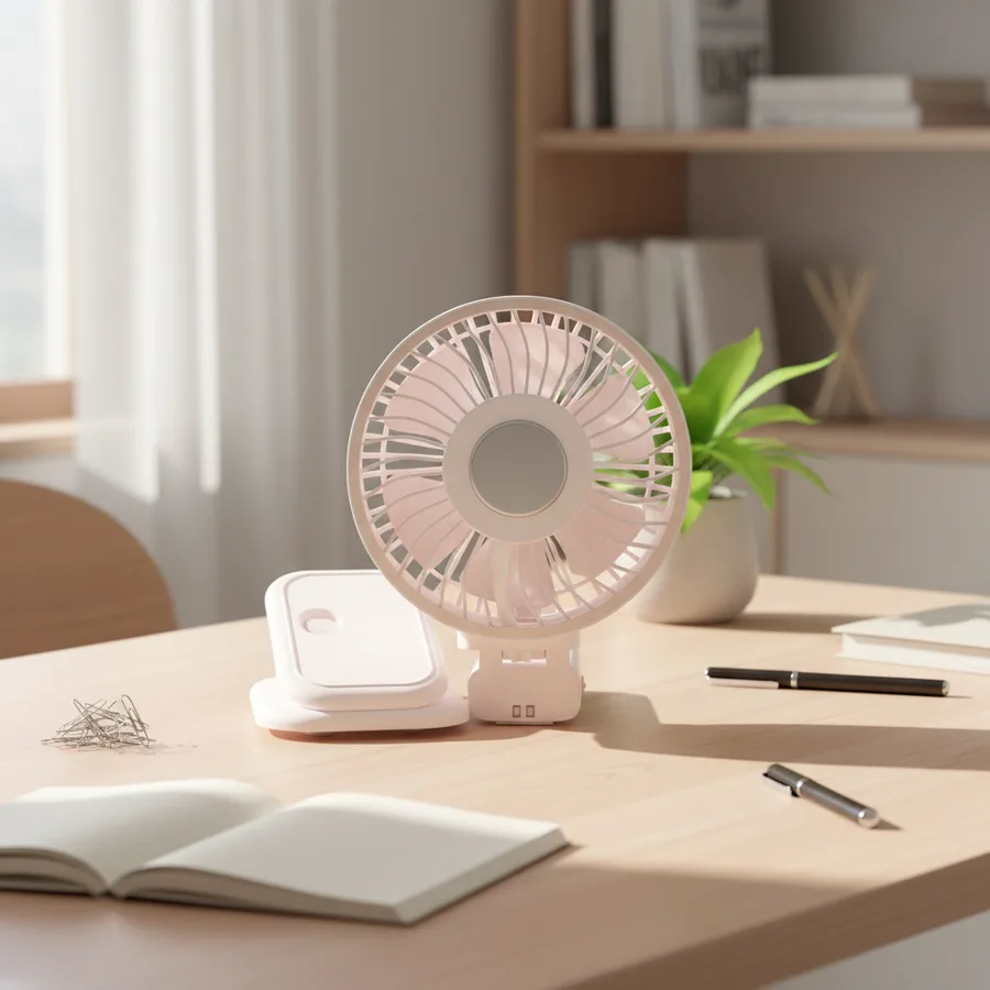 Customised 4000mAh Rechargeable USB Electric Portable High-Speed Five-Speed Clip Handheld Cooling Fan