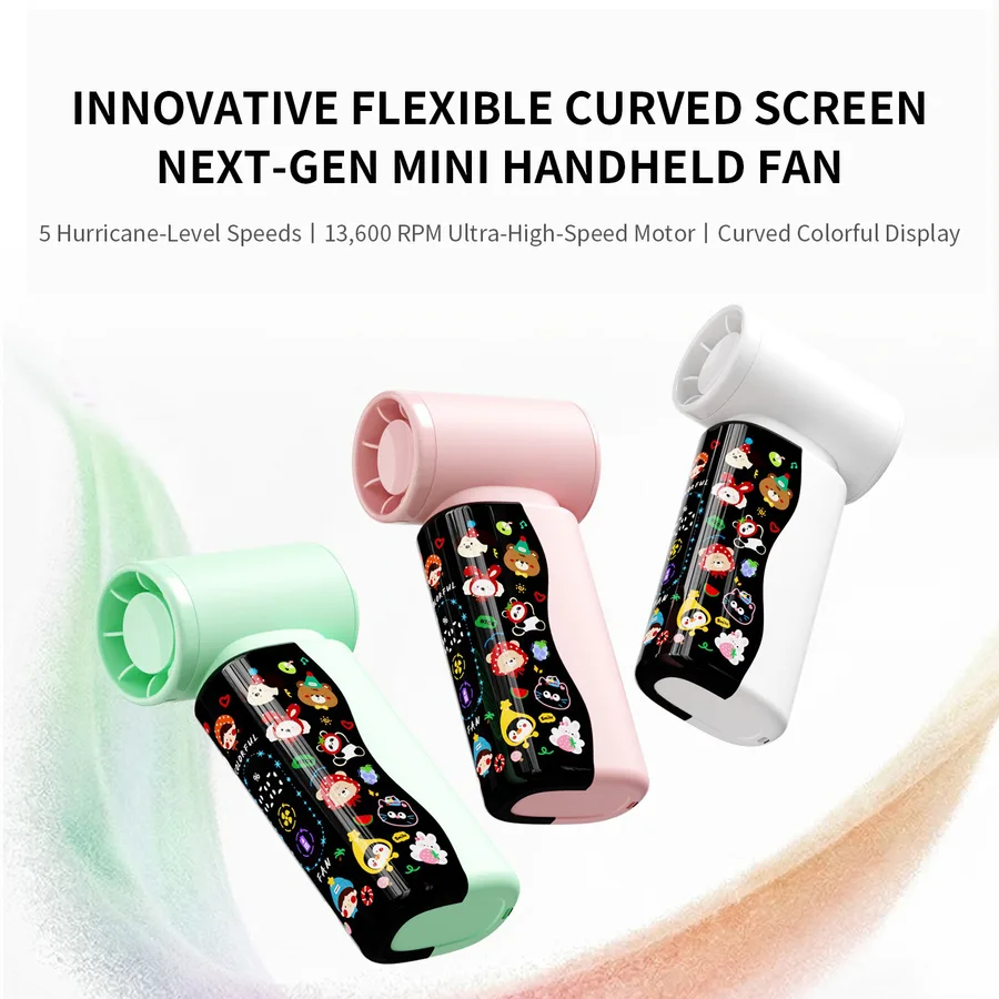 Mini Handheld Fan 3 Speeds Ideal for Outdoor Travel Office Summer Cooling Portable USB Rechargeable Personal Fan