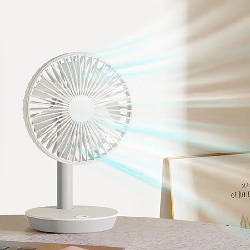 Rechargeable Mini Desk Fan Oscillating Removable Cover Quiet Small Table Fan for Home Office Bedroom Portable Fan