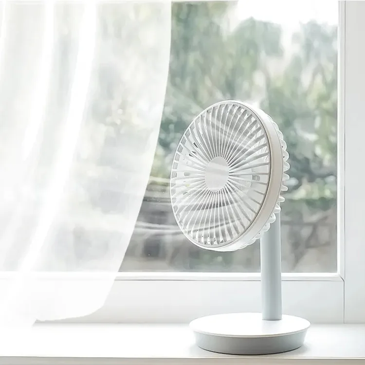 Personal Space Air Cooler Mini Fan Rechargeable Micro USB with 4000mAh Large Capacity Battery Four-Speed Outdoor & Hotel Use
